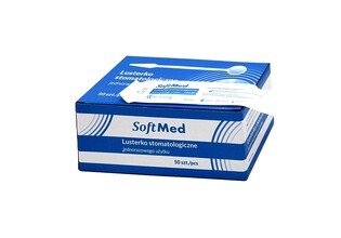 Lusterka jednorazowe plastikowe białe SoftMed 50szt./op