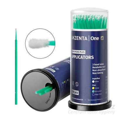 Akzenta Top Sticks Plus Micro aplikátory FINE (zelené), 100ks