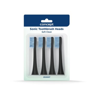 Concept Perfect Smile ZK0007 Soft Clean Black náhradní hlavice 4 ks