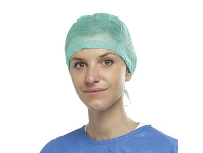 EURONDA chirurgická operační čepice, zelená 160ks/bal (270510)