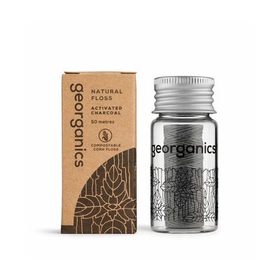 Georganics Activated Charcoal zubní nit 50 m