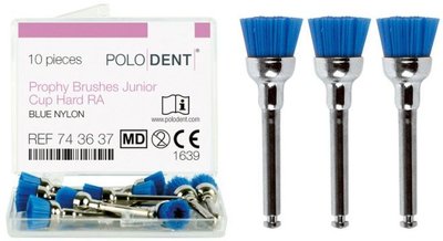 POLODENT Prophy Brushes Junior Cup tvrdé modré