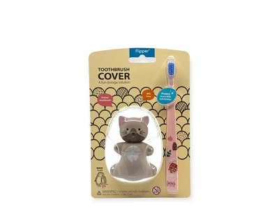 FLIPPER set Kočička, kryt a zubní kartáček