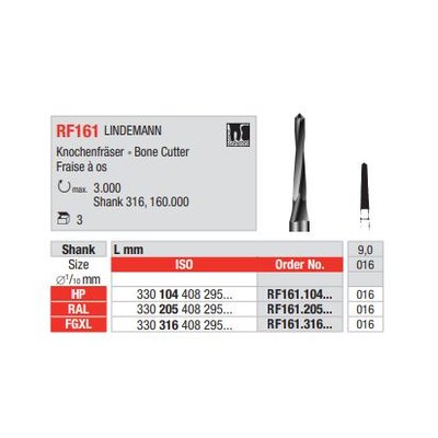 Chirurgická fréza FG RF161.316.016 (3ks/bal)