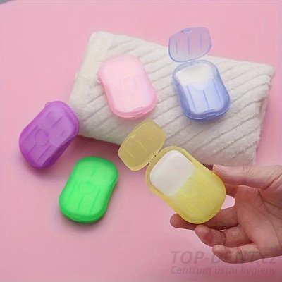 Cestovní plátkové mýdlo v pouzdře, 20 ks - Barva:: Žlutá