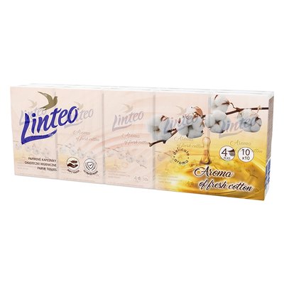 Papírové kapesníky Linteo Premium, 4-vrstvé, 10 x 10 ks