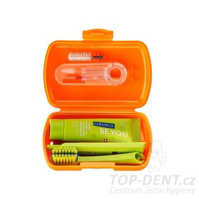 Curaprox Travel set ORTHO oranžový