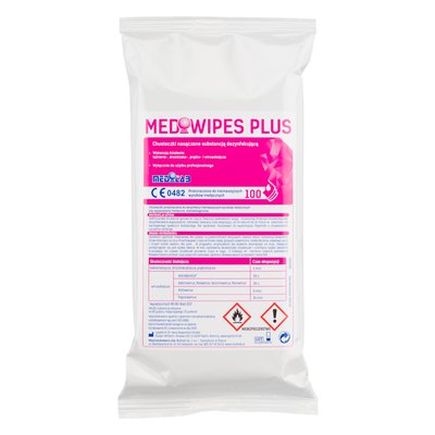 Chusteczki alkoholowe MEDIWIPES PLUS wkład 100 szt. MediLab