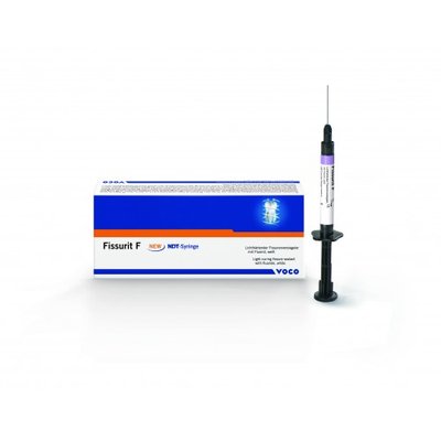 Fissurit F 2x 2 g stříkačka a aplikátorem, bílá s fluoridem
