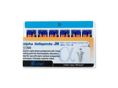 Alpha gutaperčové čepy 30/.06, 60ks