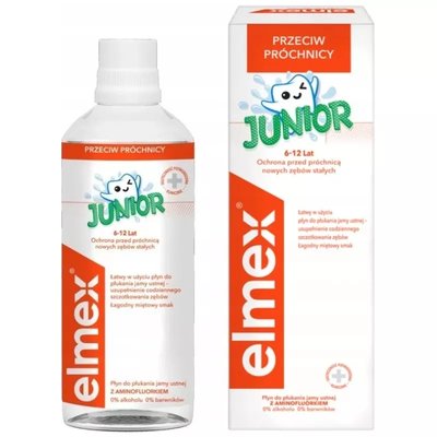 ELMEX JUNIOR 6-12lat płyn do płukania jamy ustnej 400ml