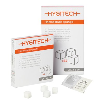 Hemostatické houbičky Hygitech - 10 ks