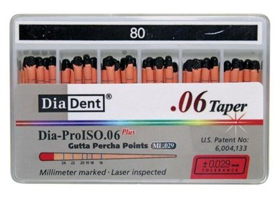Guttaperčové čepy DiaDent 6% 080
