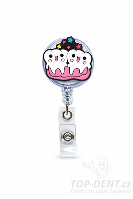 Navíjecí klip pro visačku, 1 ks (vzory dental) - Vyberte motiv: Dva zoubky