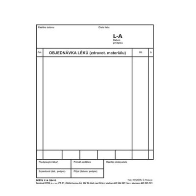 DITIS Objednávka léků (999840)