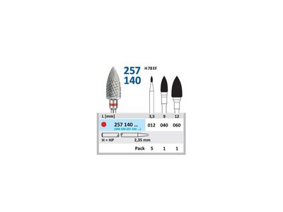 Tvrdokovová fréza - plamínek, 257140, průměr 4mm