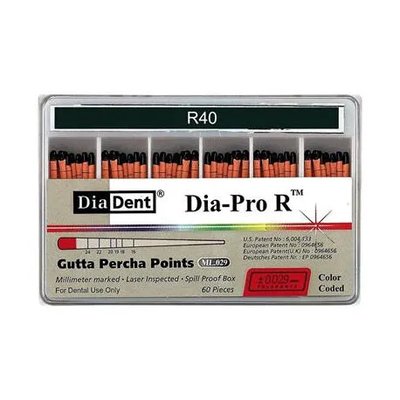 Gutta čepy Diadent R40 kalibr.