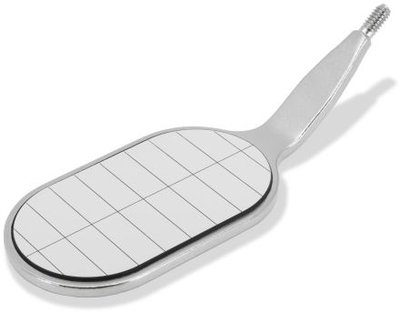 Zrkadielko MEGA Parallelometer FS Rhodium 22 x 37 mm