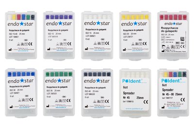 Spreader - Rozpychacz do gutaperki 6 szt. Endostar - 30