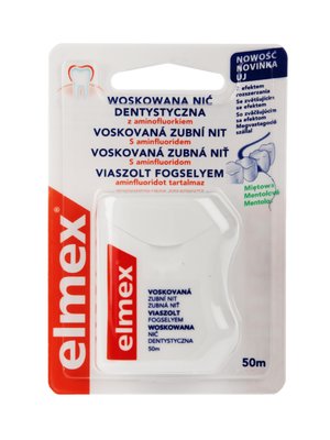 Nić dentystyczna woskowana Elmex 50 m
