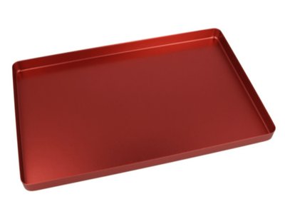 Euronda neperferovaná kazeta (tácek bez víka), 284 x 183 x 17mm, červená (20620025)