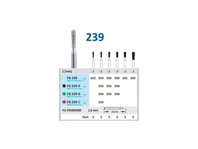 HORICO brousek diamantovaný - hruška, FG239 - Parameter_0: X - extra hrubá, Parameter_1: Průměr 2,1mm (021)