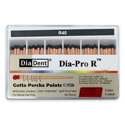 Gutaperčové čepy DiaDent DiaPro Recipro R40 černé