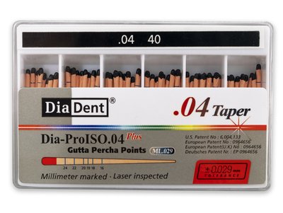 Diadent .04 - Gutaperčové čepy, vel. 040
