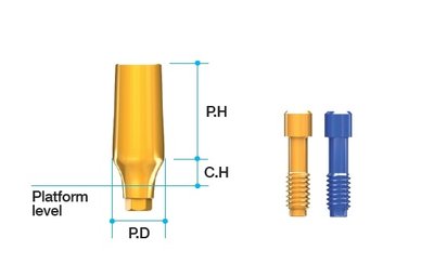 MEGAGEN AR Milling Abutment ø5.0 - CH=5 mm, PH=9 mm