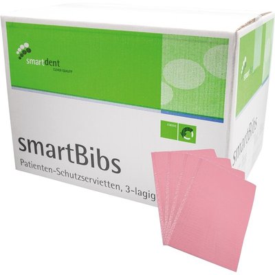 smartdent smartBibs 33 x 45cm Růžová 500ks
